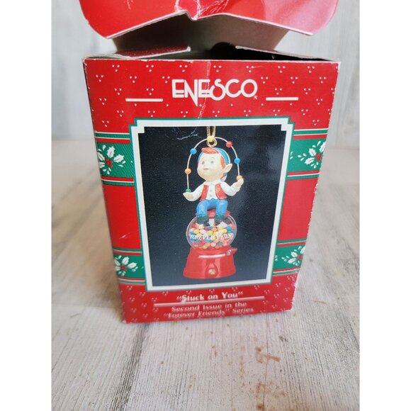 Enesco stuck on you gumball machine elf ornament Xmas vintage - Picture 6 of 6